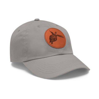 Sea Turtle Hat with Leather Patch (Round)