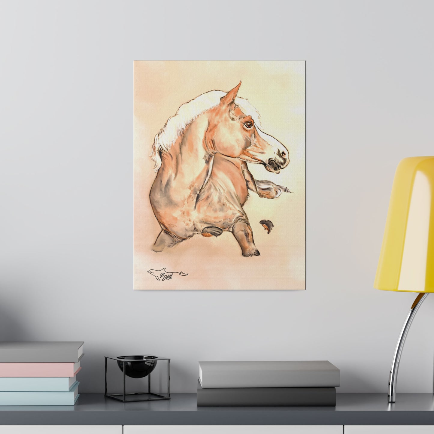 Horse Resting Matte Canvas, Stretched, 0.75"