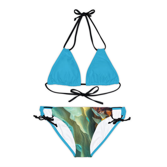 Dolphin Strappy Bikini Set (AOP)