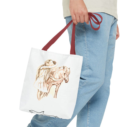 Little Girl and Pony Tote Bag (AOP)