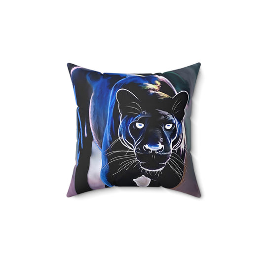 Black Panther Spun Polyester Square Pillow