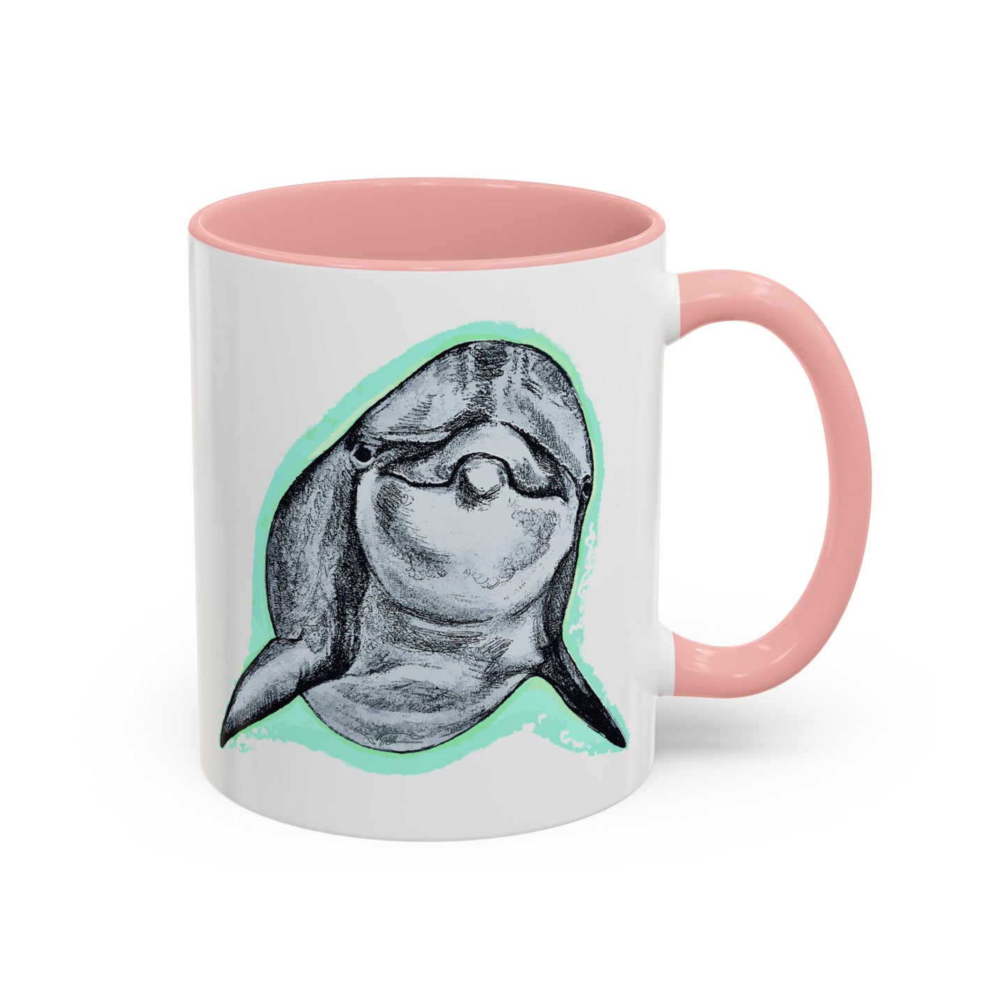 Nosy Dolphin Coffee Mug, 11oz