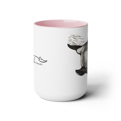 Dolphin Dive Two-Tone Coffee Mugs, 15oz