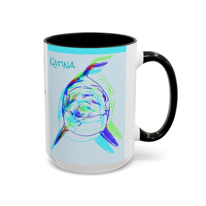 Katina Orca Whale Gestural Accent Coffee Mug (11, 15oz)