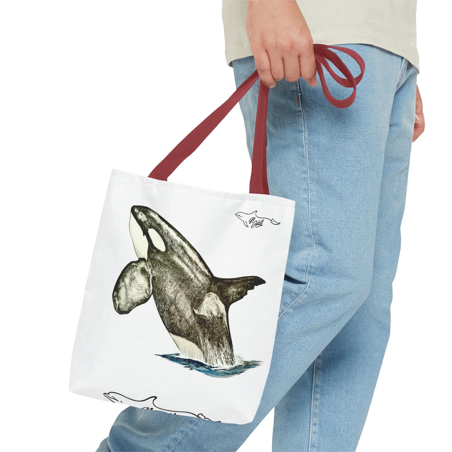 Biggs Killer Whale Chainsaw Tote Bag (AOP)