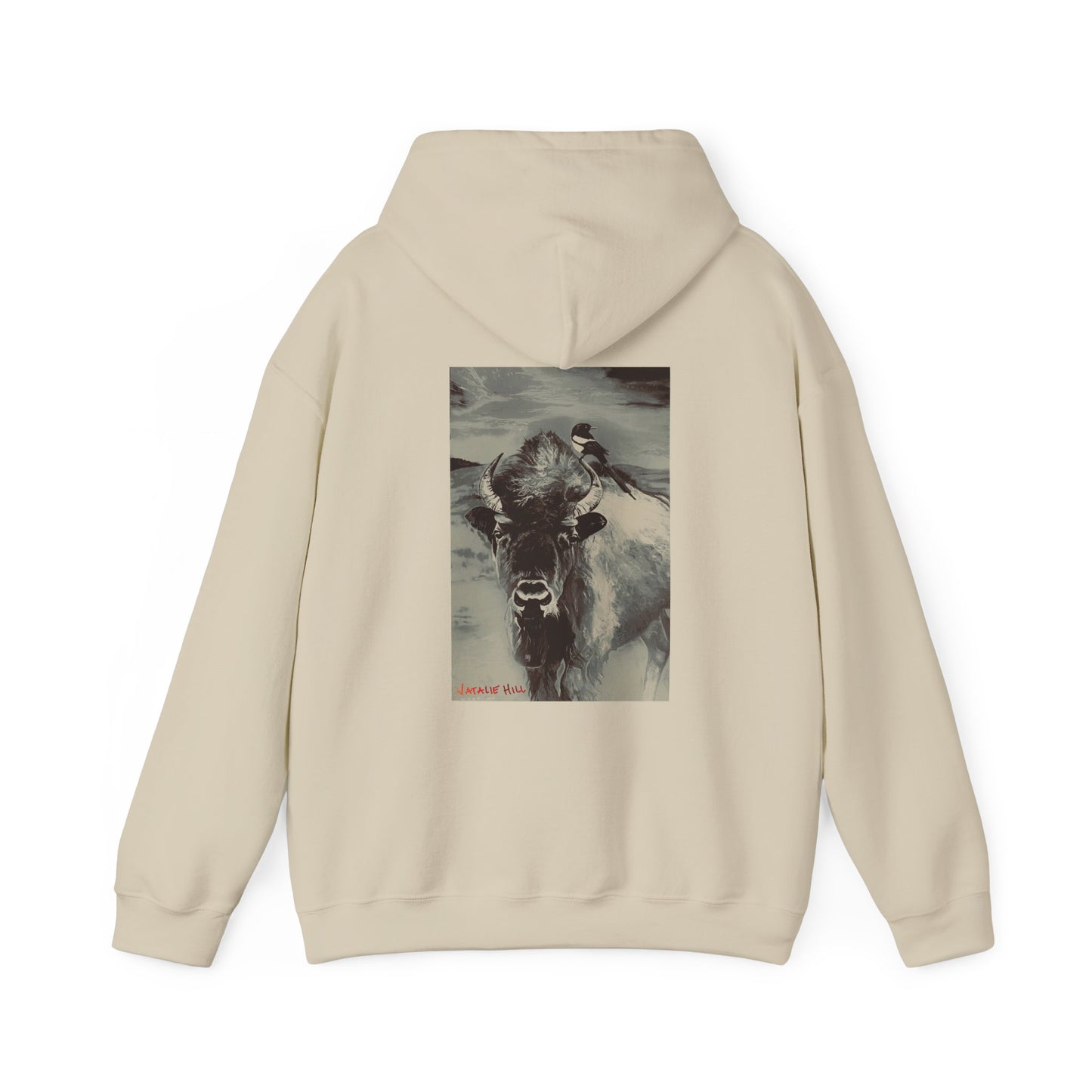 Natalie Hill Arts Bison Magpie Unisex Heavy Blend™ Hooded Sweatshirt