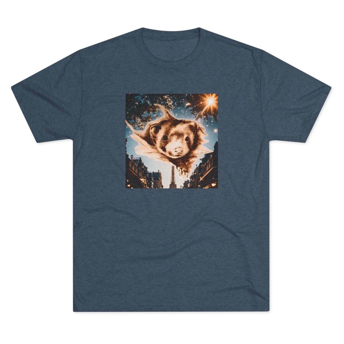 Paris Ferret Unisex Tri-Blend Crew Tee