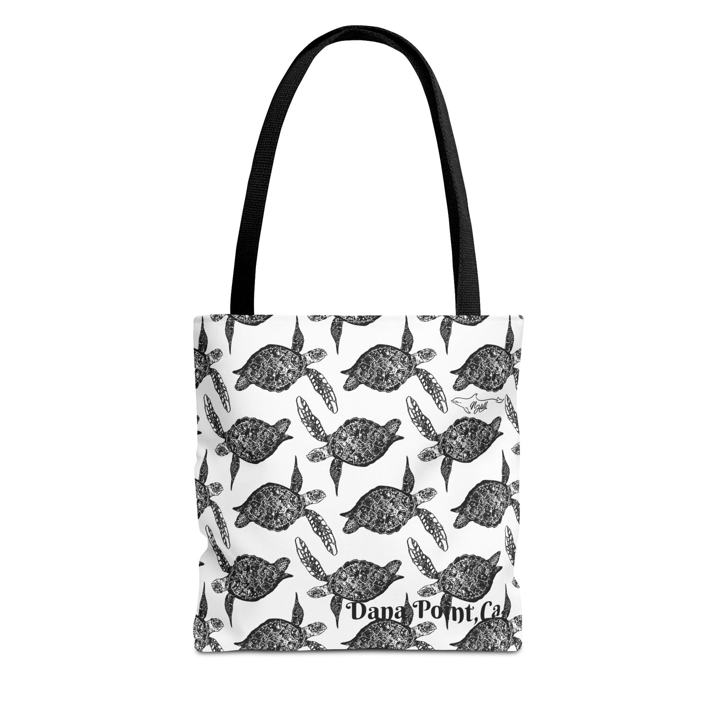 Dan Point, Ca.  Sea Turtle Tote Bag Green (AOP)