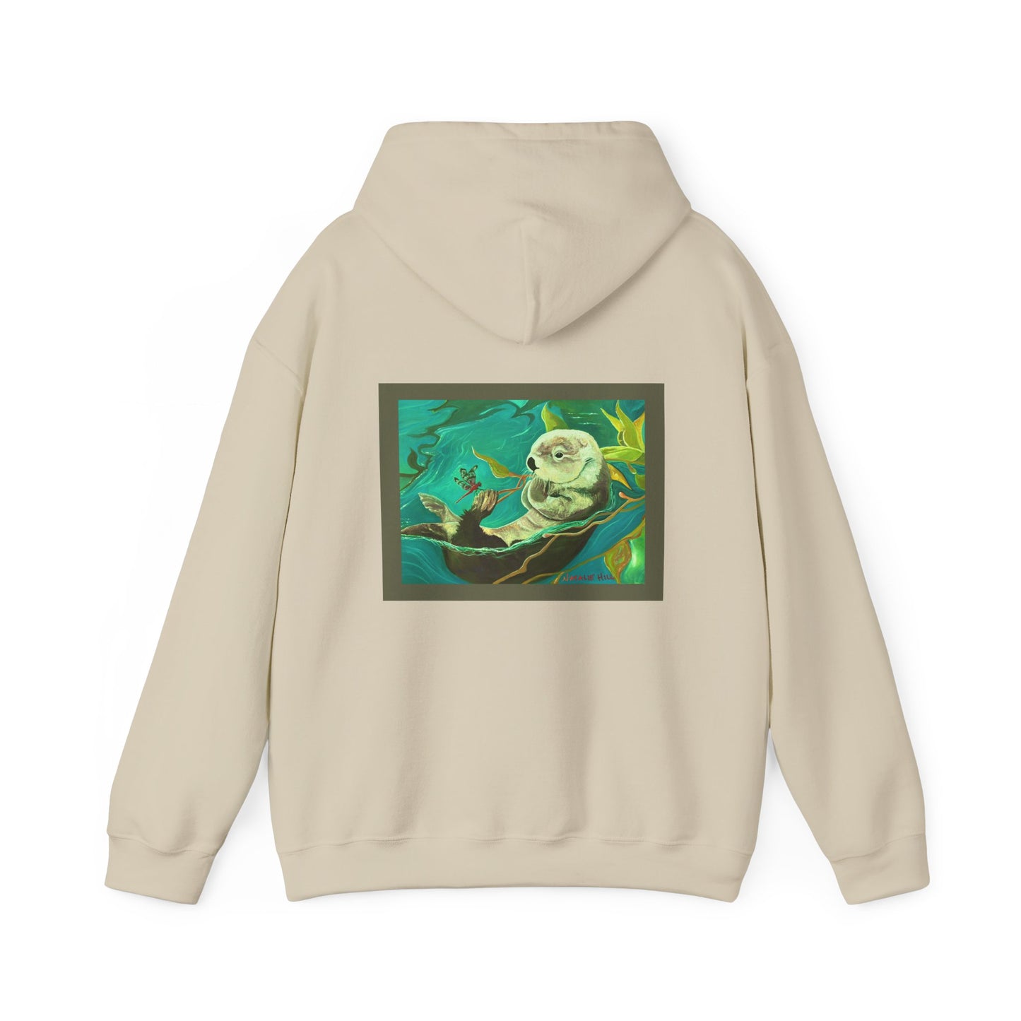 Otter and Dragonfly Unisex Heavy Blend™ Hooded Sweatshirt