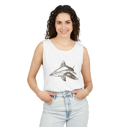 Shark Unisex Garment-Dyed Tank Top