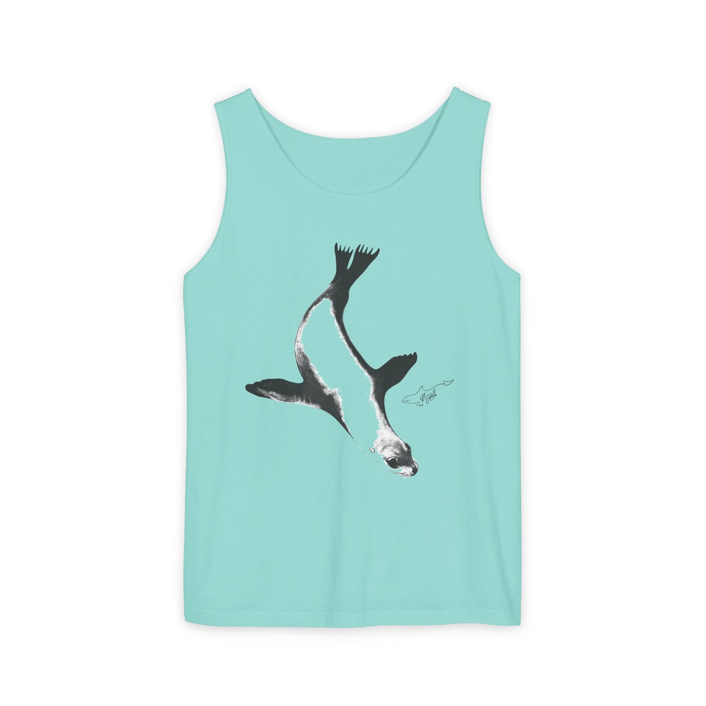 Sea Lion Unisex Garment-Dyed Tank Top