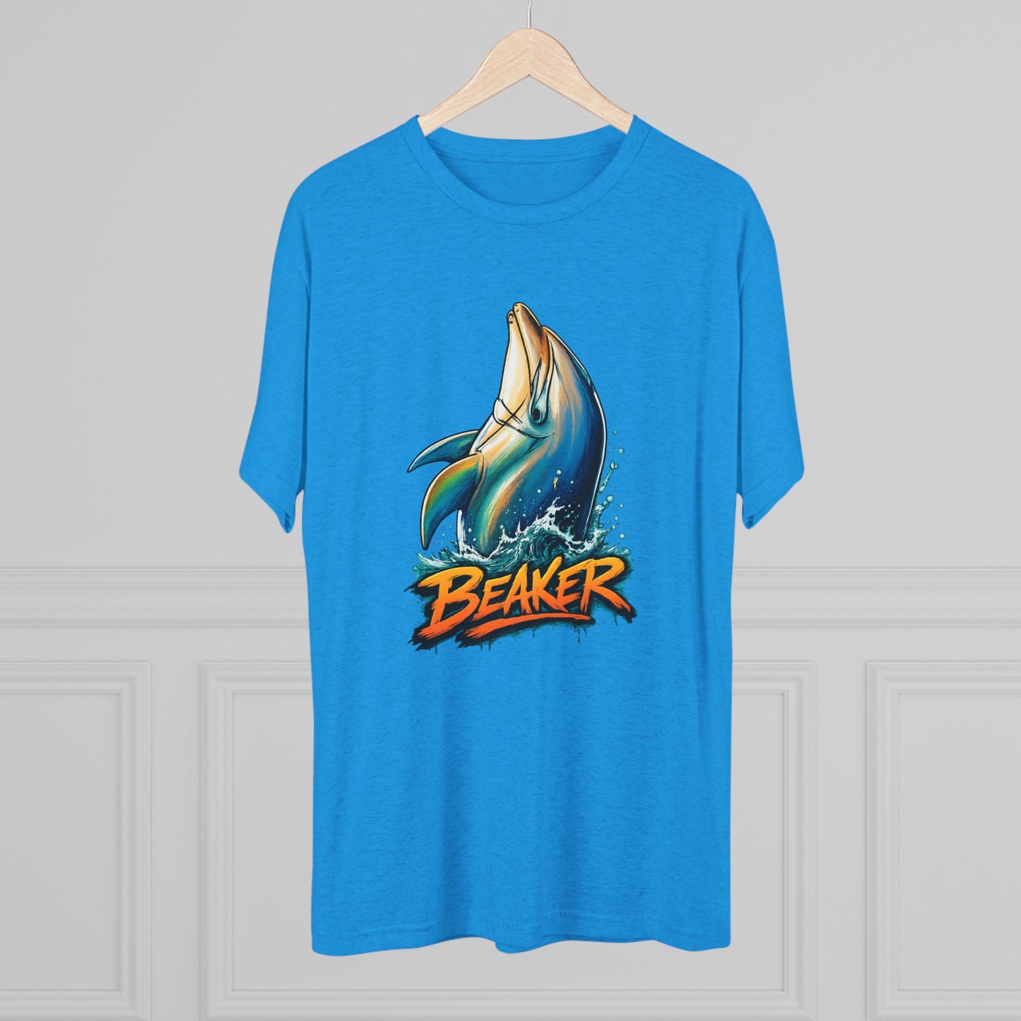 Beaker the Dolphin Unisex Tri-Blend Crew Tee