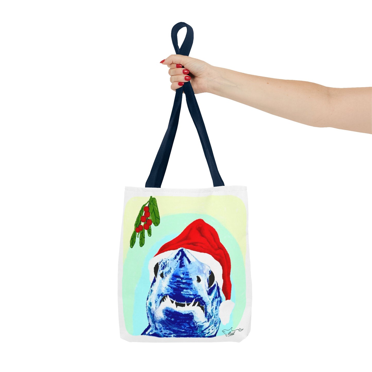 Mistletoe Mako Shark Tote Bag (AOP)