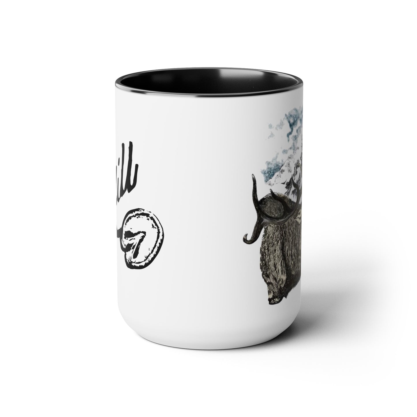 Elk Bugle Two-Tone Coffee Mugs, 15oz