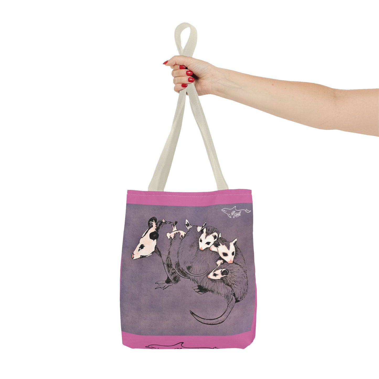 Pink Opossum Tote Bag (AOP)