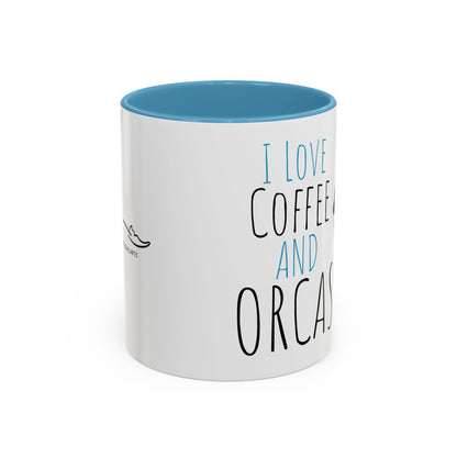 I Love Coffee and Orcas Accent Coffee Mug 11 oz