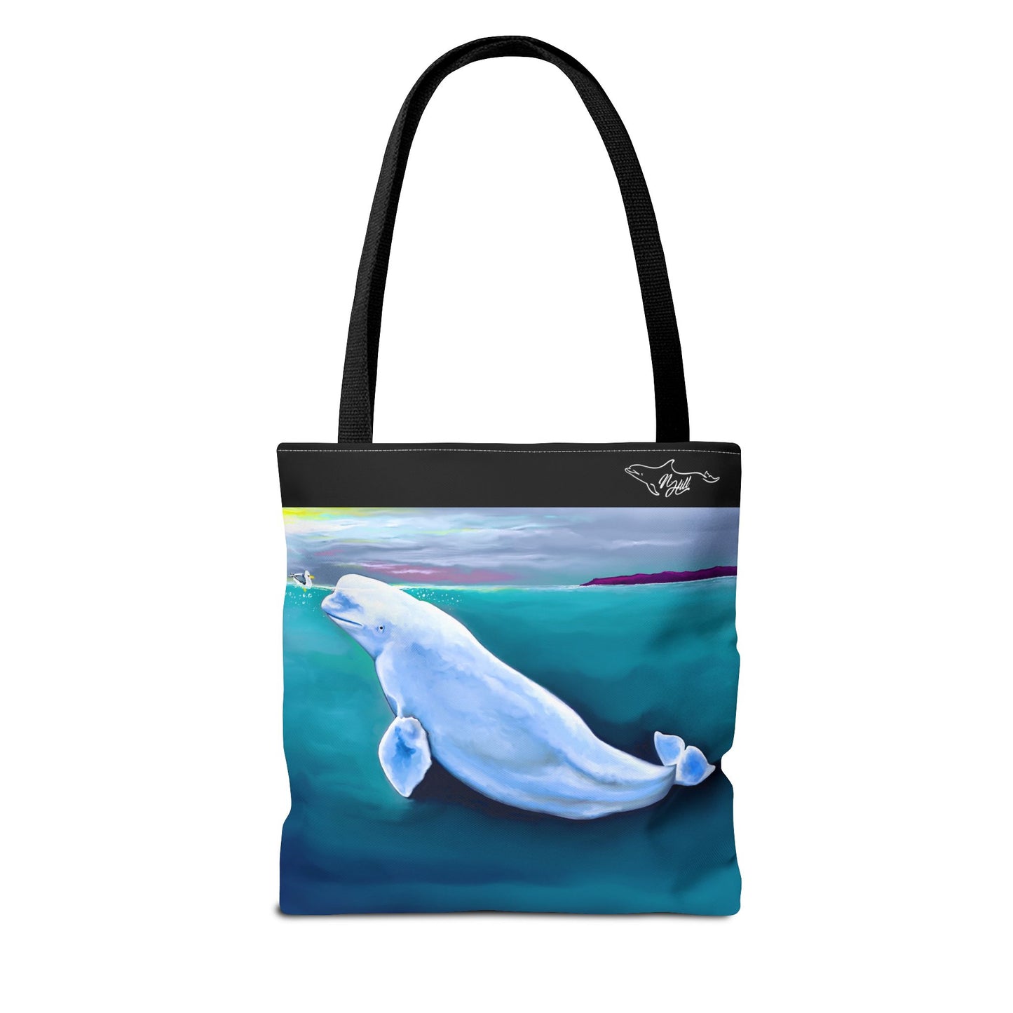 Beluga Whale Hvaldimir Tote Bag by Tracy Hill (AOP)