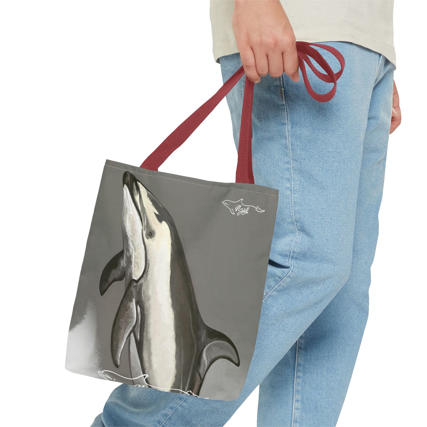 Pacific White Sided Dolphin Tote Bag (AOP)