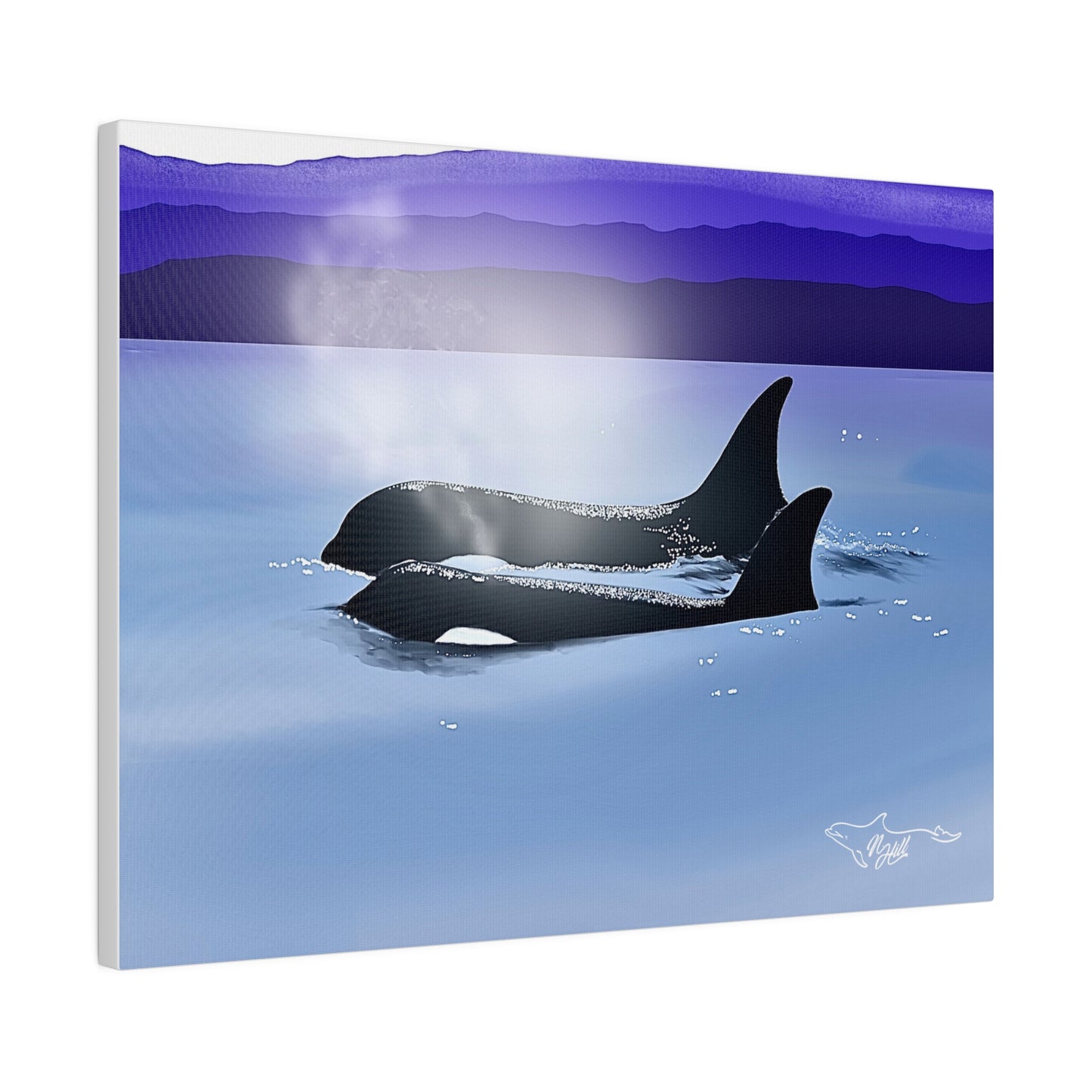 Orca Mist Matte Canvas, Stretched, 0.75"