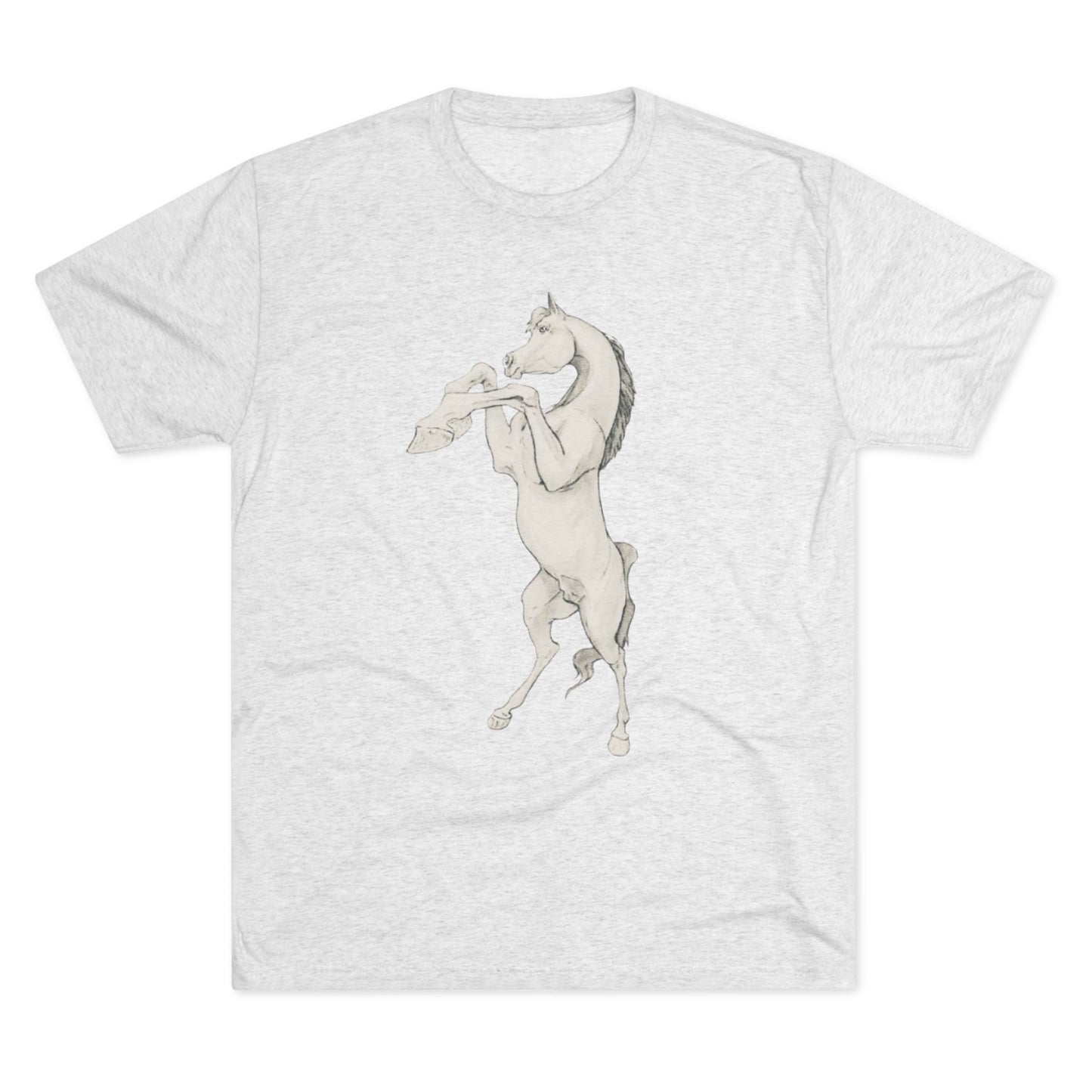 White Horse Unisex Tri-Blend Crew Tee