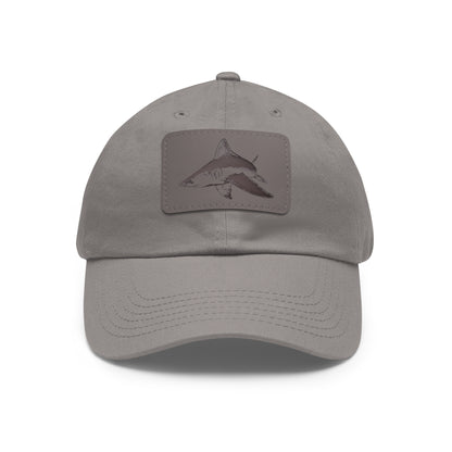 Mako Shark Hat with Leather Patch (Rectangle)