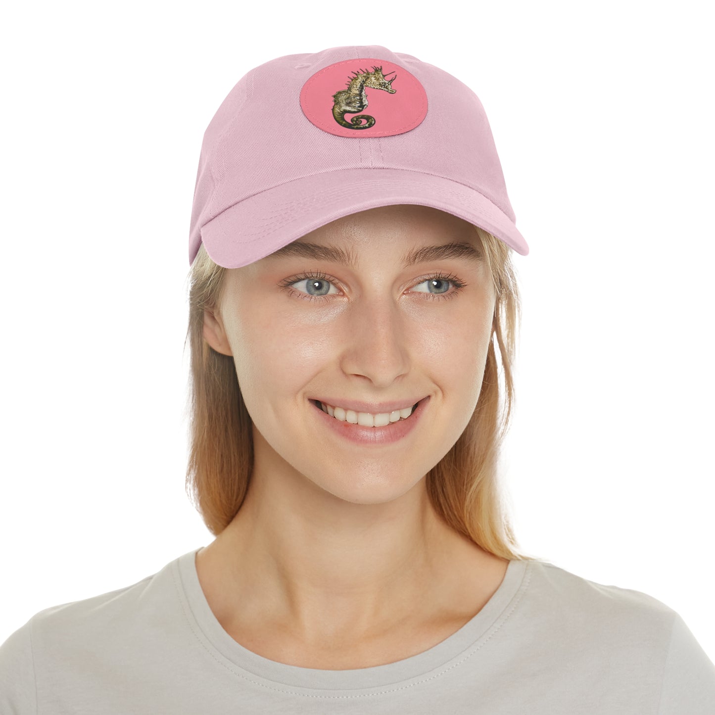 Sea Horse Hat with Leather Patch (Round)