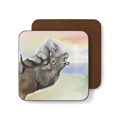 Bugling Elk Hardboard Back Coaster