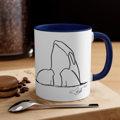 Orca Spy-Hop Accent Coffee Mug, 11oz