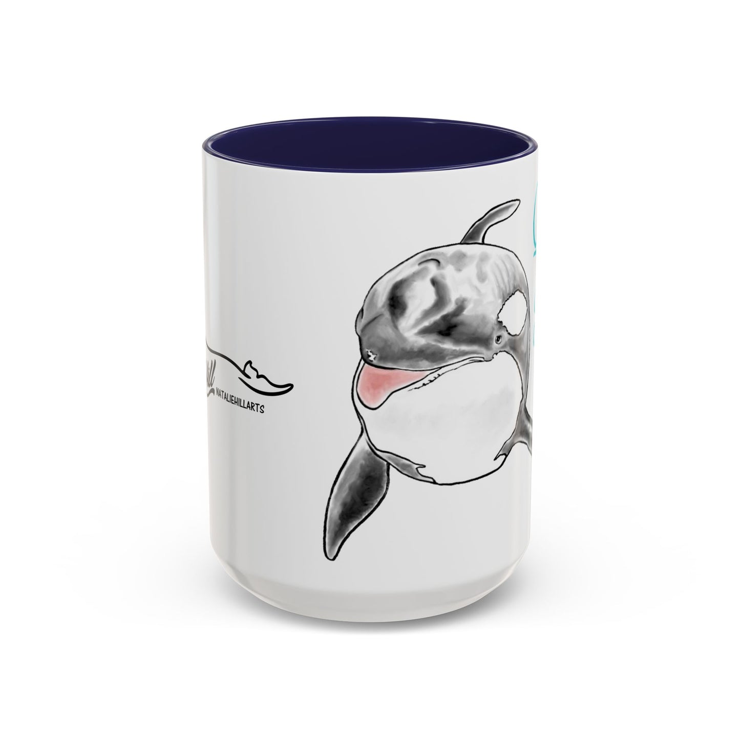 Queen Katina Orca Whale Accent Coffee Mug (11, 15oz)