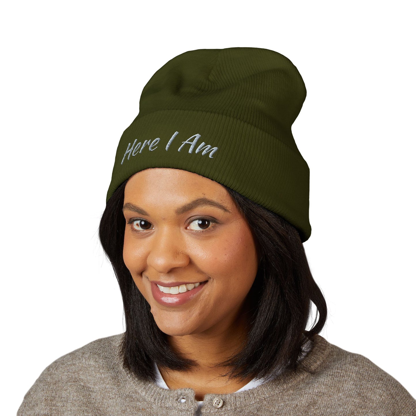 Here I Am Classic Cuffed Beanie (Embroidery)