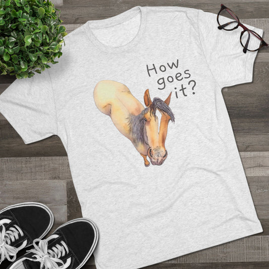 How goes it Horse  Unisex Tri-Blend Crew Tee