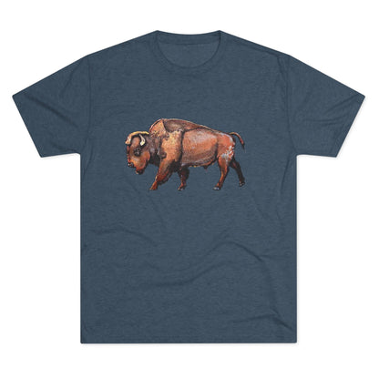 Bison Unisex Tri-Blend Crew Tee