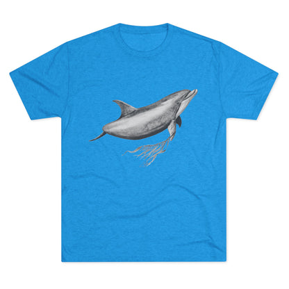 Bottlenose Dolphin Unisex Tri-Blend Crew Tee