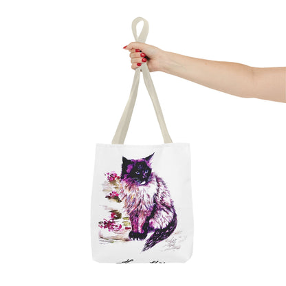 Siamese Cat Tote Bag by Tracy Hill (AOP)