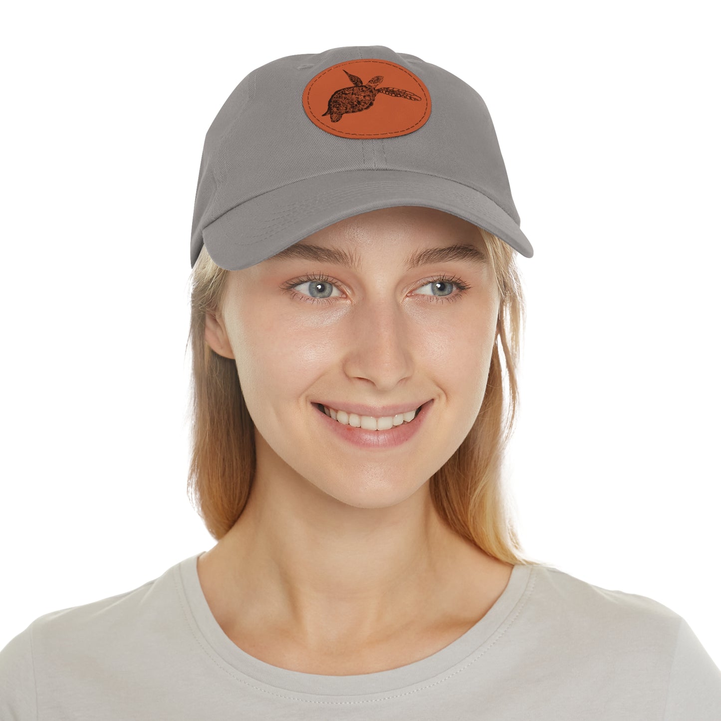 Sea Turtle Hat with Leather Patch (Round)