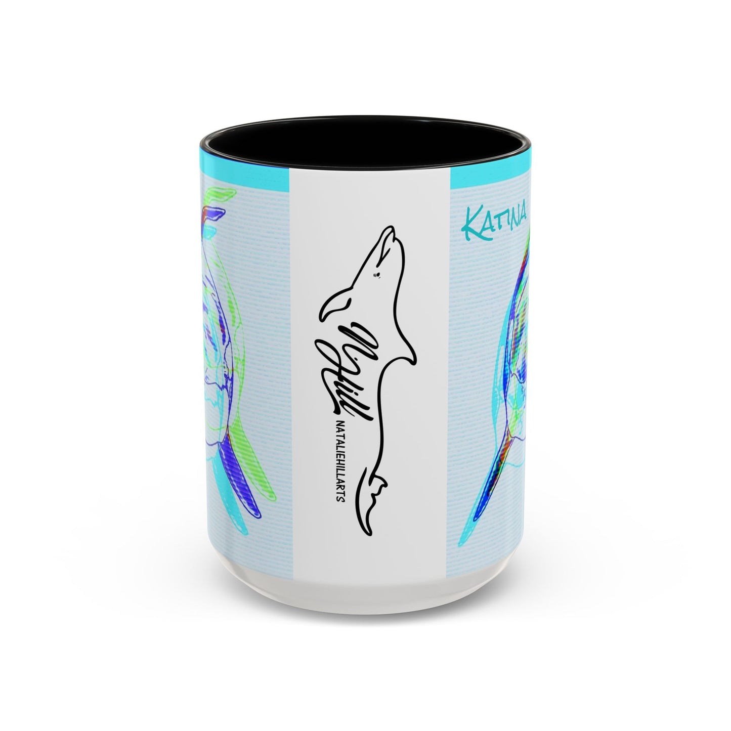 Katina Orca Whale Gestural Accent Coffee Mug (11, 15oz)