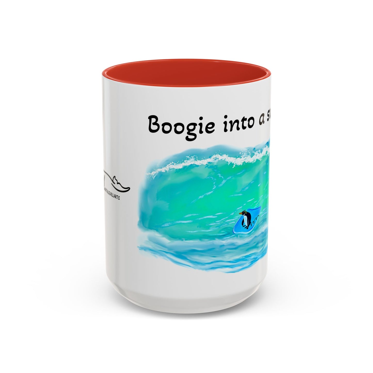 Boogie Board Penguin Accent Coffee Mug (11, 15oz)