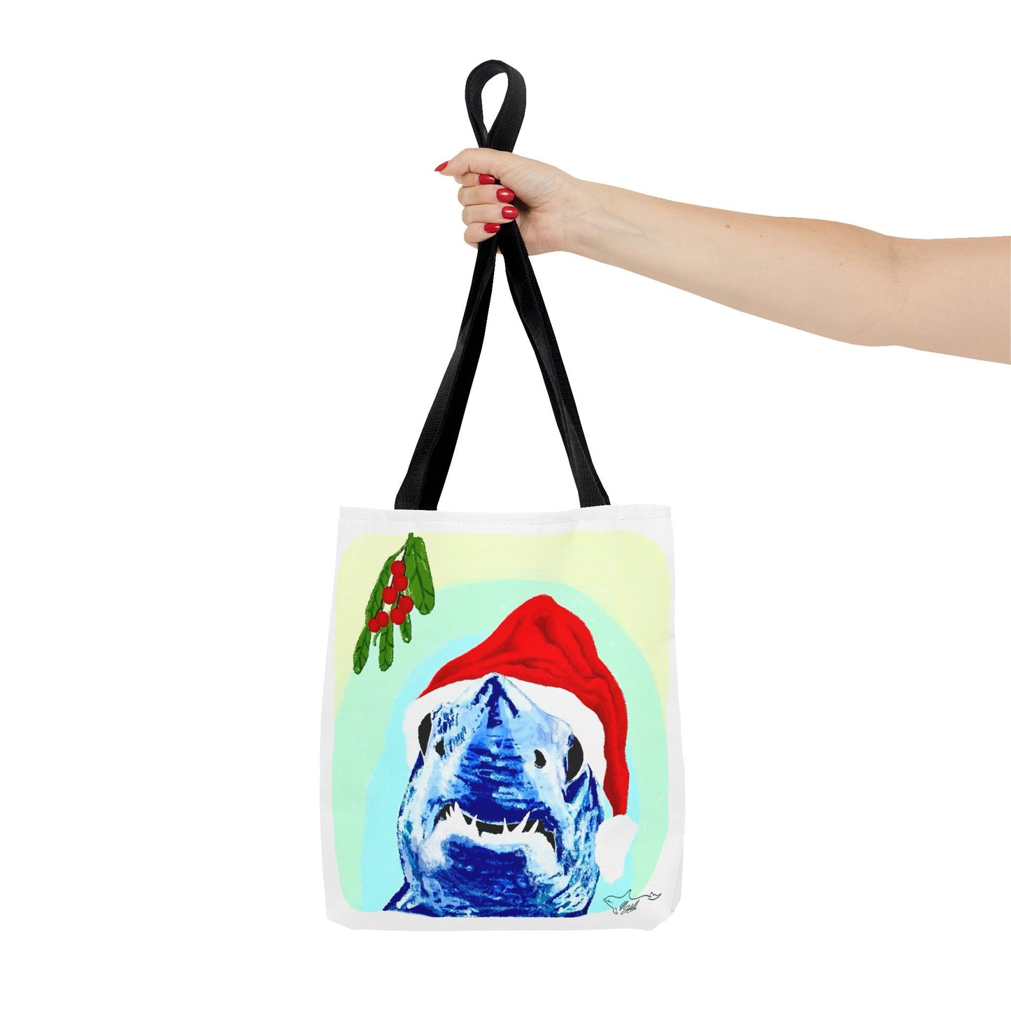 Mistletoe Mako Shark Tote Bag (AOP)