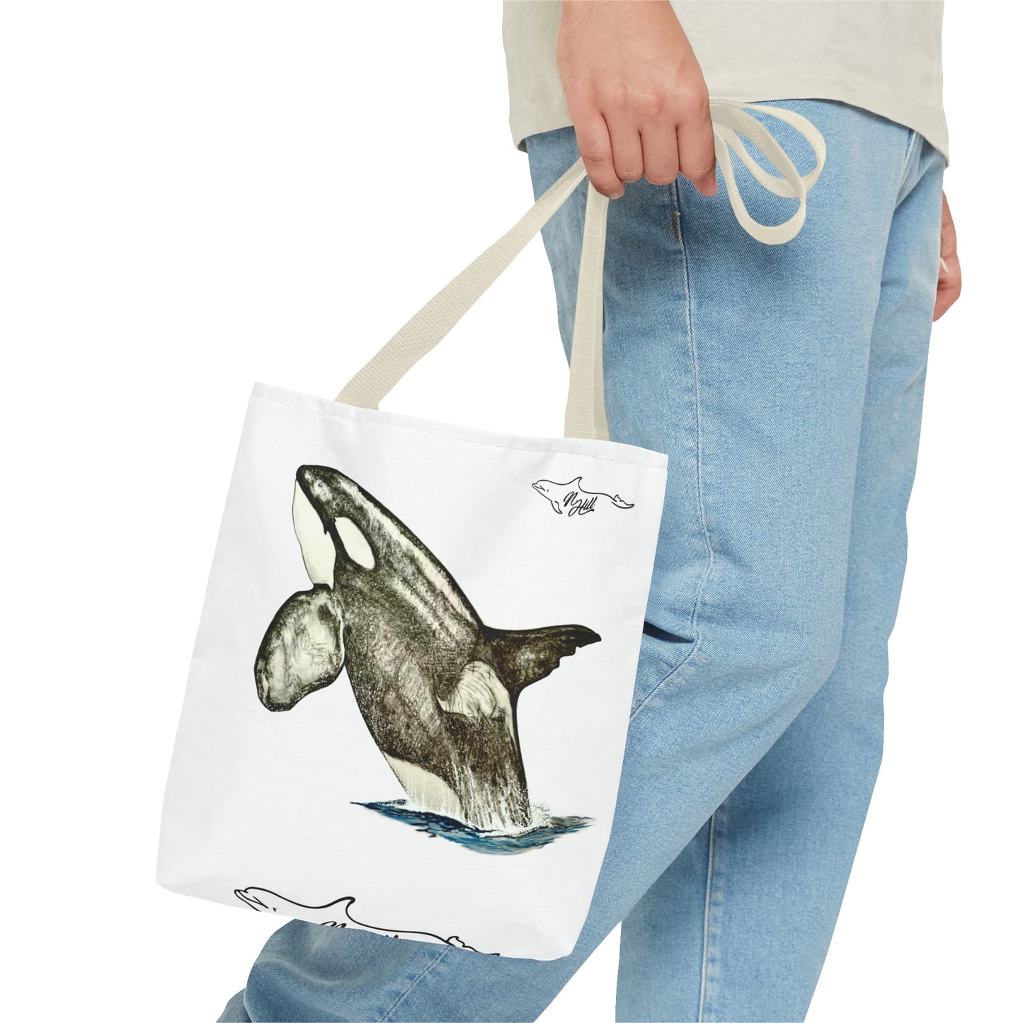 Biggs Killer Whale Chainsaw Tote Bag (AOP)