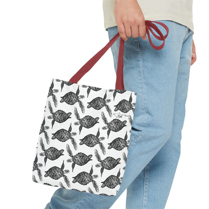 Sea Turtle Tote Bag White(AOP)