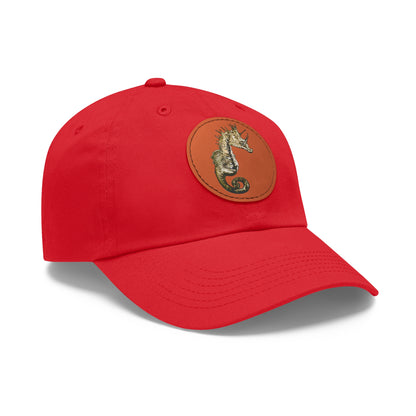 Sea Horse Hat with Leather Patch (Round)