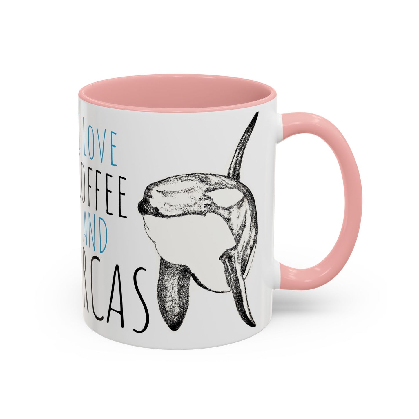 Copy of I Love Coffee and Orcas Accent Coffee Mug  15oz