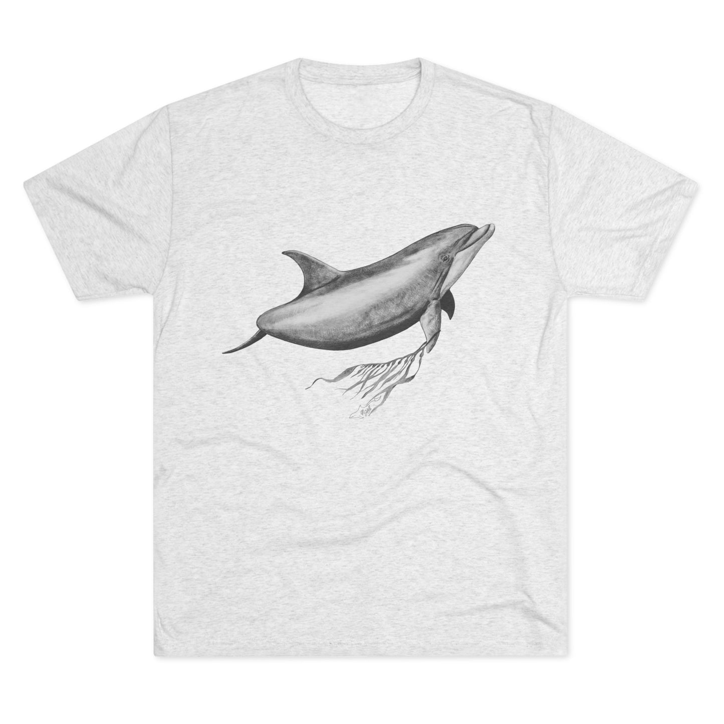 Bottlenose Dolphin Unisex Tri-Blend Crew Tee