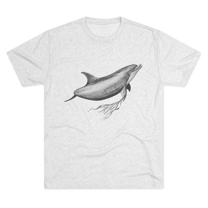 Bottlenose Dolphin Unisex Tri-Blend Crew Tee