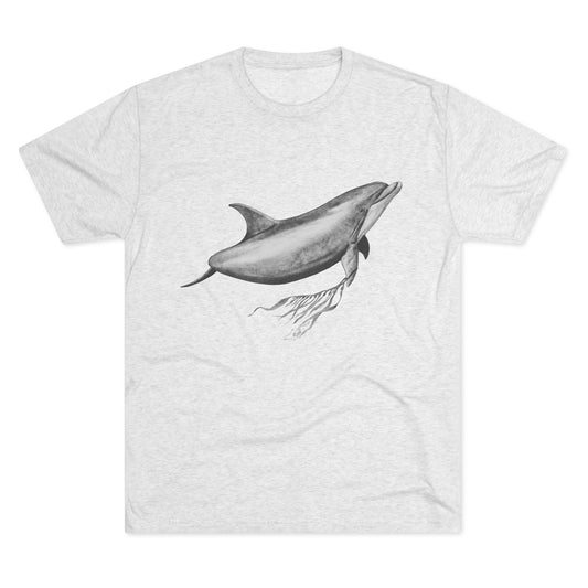 Bottlenose Dolphin Unisex Tri-Blend Crew Tee