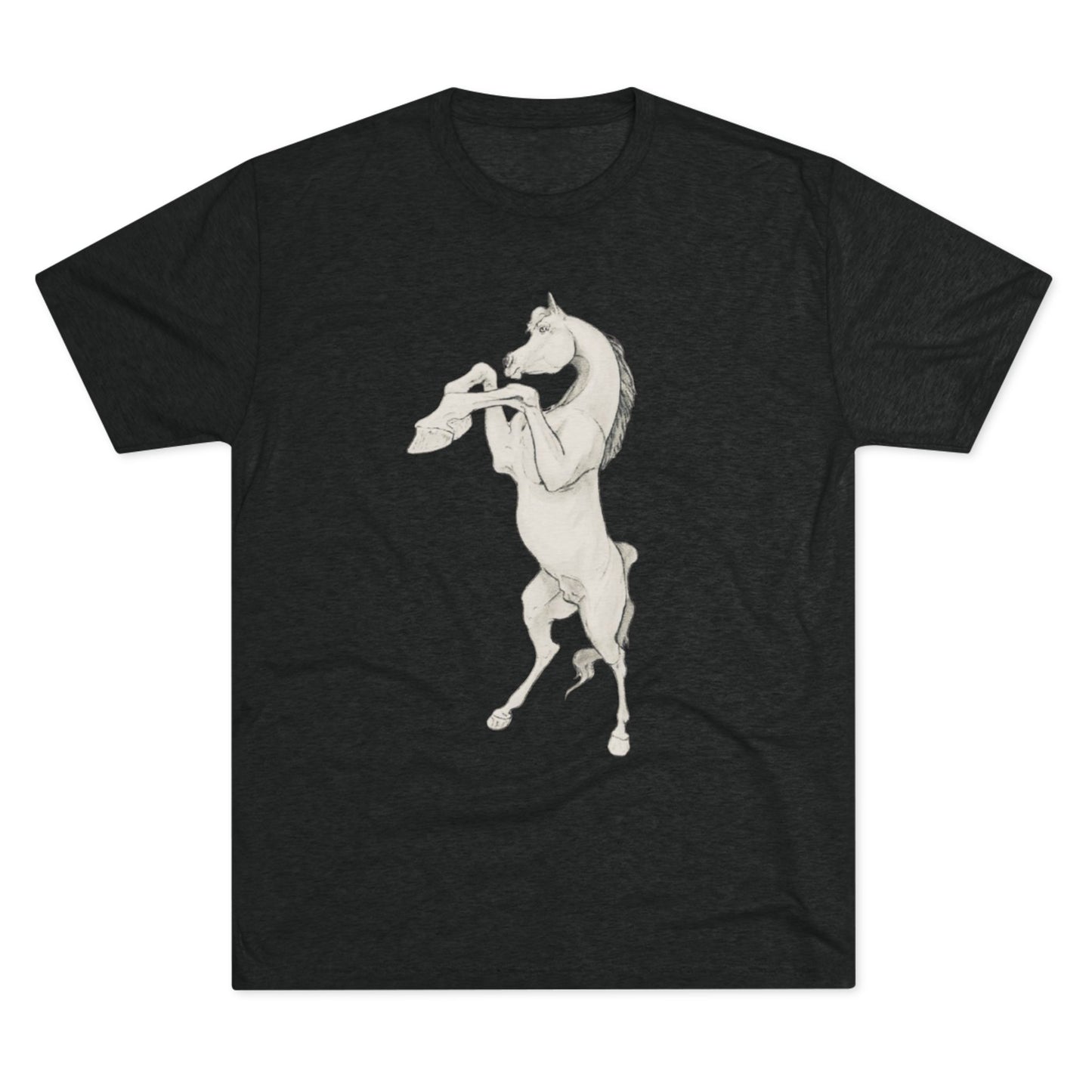 White Horse Unisex Tri-Blend Crew Tee