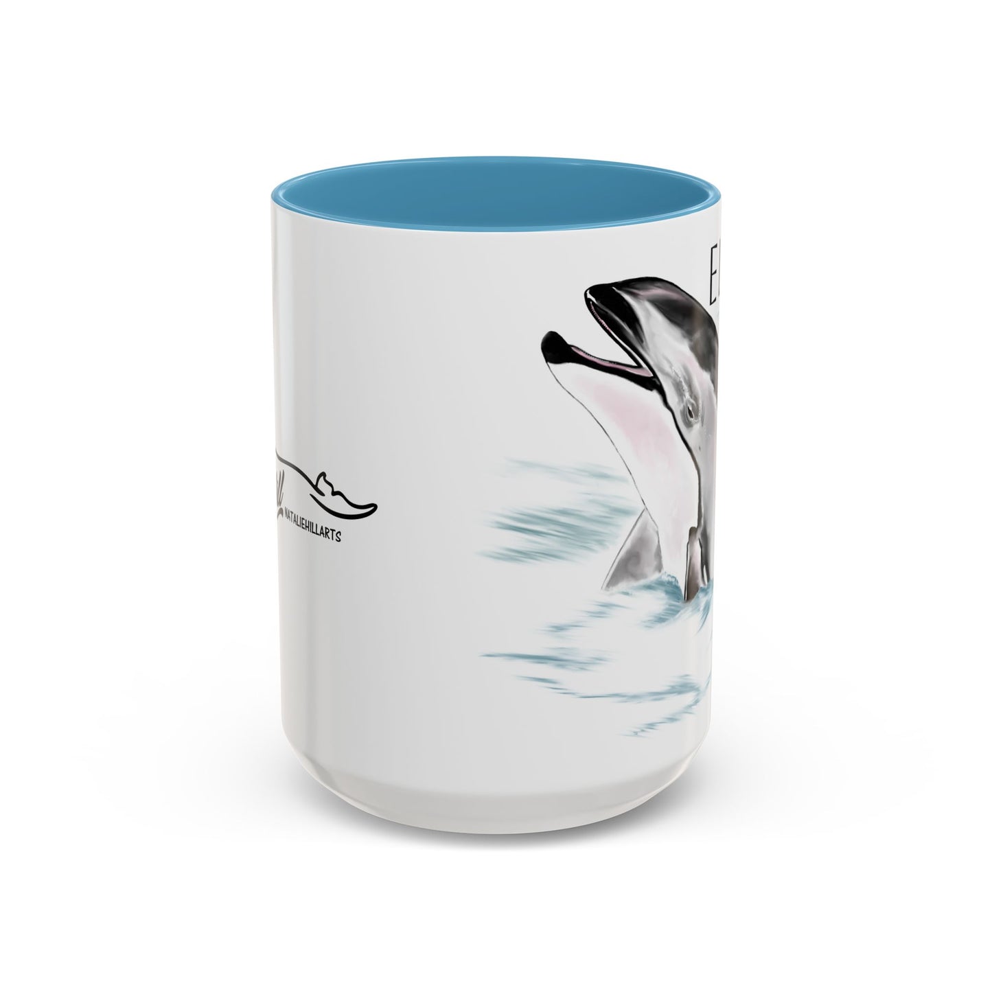 Pacific White Sided Dolphin Elelo Accent Coffee Mug 15oz