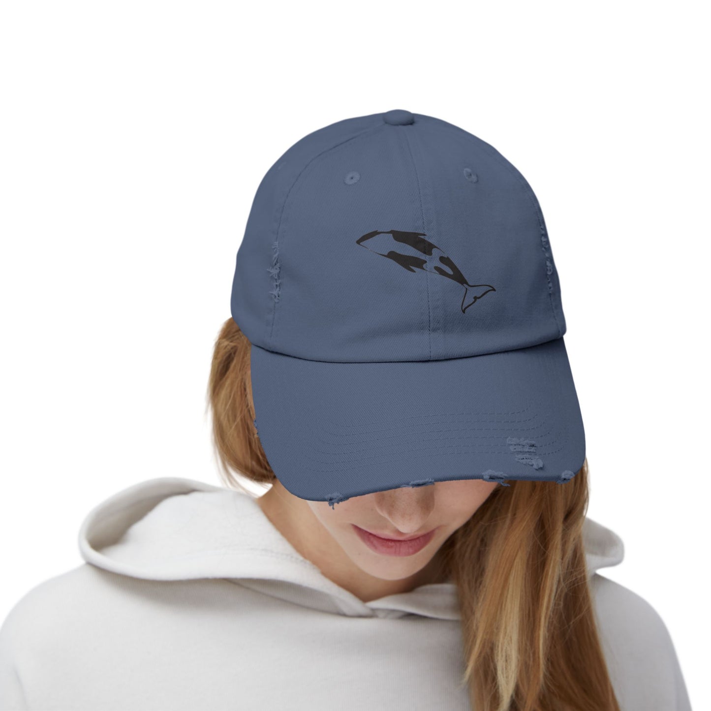 Orca Breach Unisex Distressed Cap