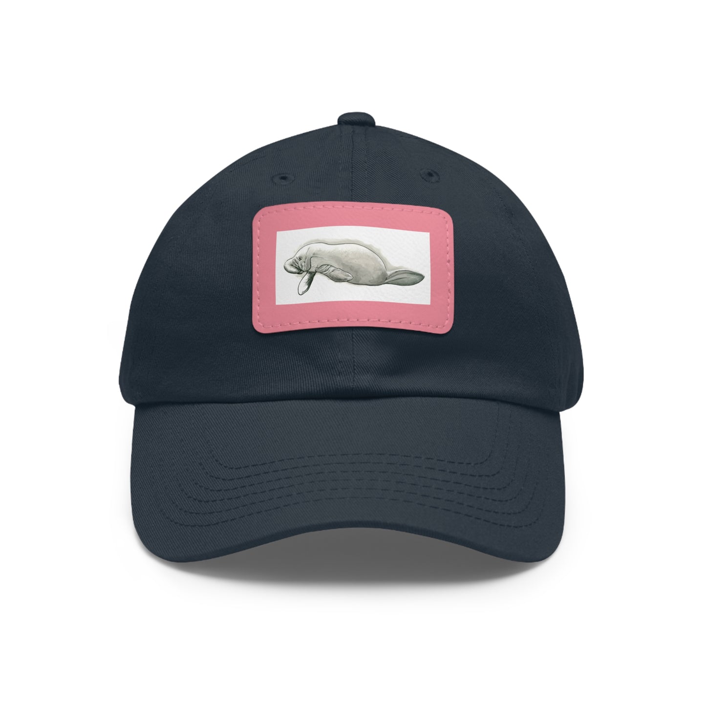 Manatee Hat with Leather Patch (Rectangle)