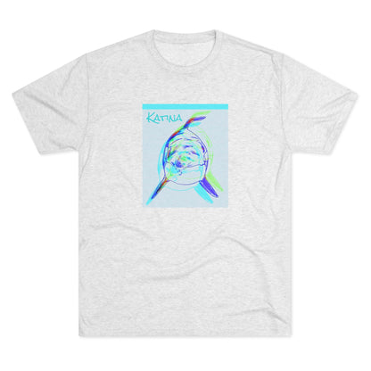 Katina Orca Whale Gestural Unisex Tri-Blend Graphic Crew Tee